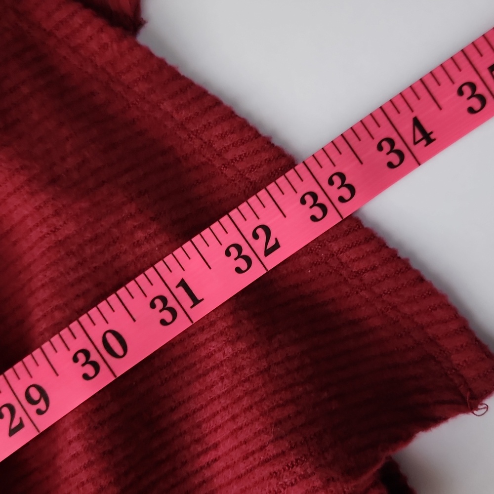 Diane Gilman DR2 Turtleneck Ribbed Cozy Split Front Pullover Top Maroon Sz XL - Picture 8 of 14